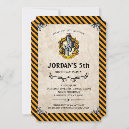 Harry Potter Birthday | Hufflepuff Inbjudningar