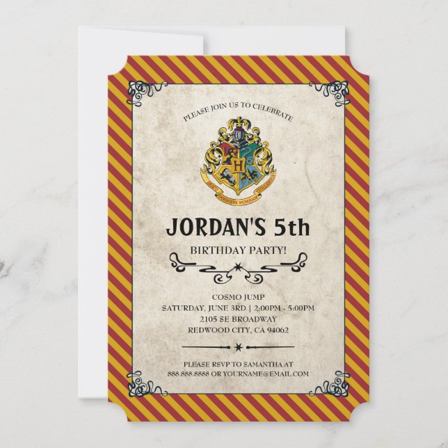 Harry Potter Birthday Inbjudningar (Framsida)