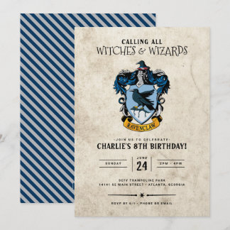Harry Potter Birthday | Ravenclaw-inbjudan Inbjudningar