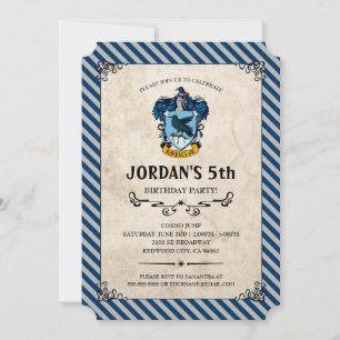 Harry Potter Birthday Ravenclaw Inbjudningar