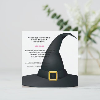 Harry Potter | Black Witch Hat Baby Shower Inbjudningar
