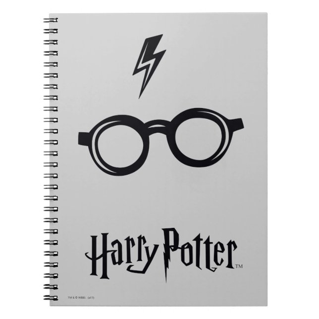 Harry Potter | Blixt Scar och Glass Anteckningsbok Med Spiral (Framsidan)