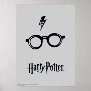 Harry Potter   Blixt Scar och Glass Poster