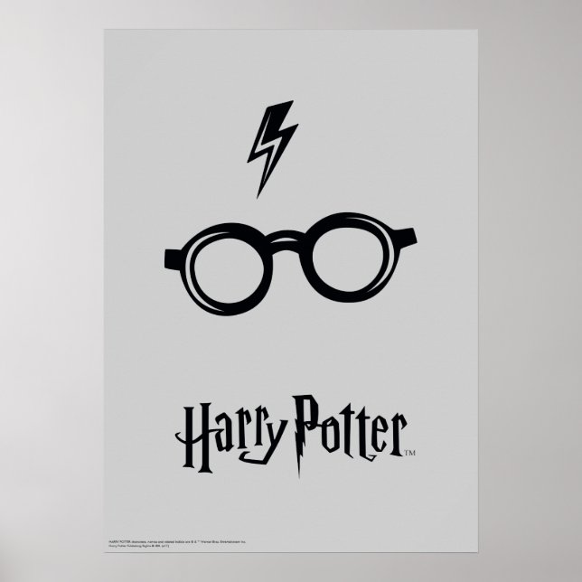 Harry Potter | Blixtärr och glasögon Poster (Framsidan)