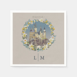 Harry Potter | Blommig Hogwarts Slott Bröllop Pappersservett