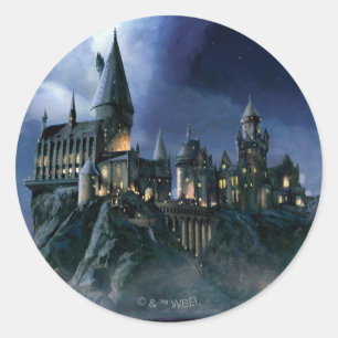 Harry Potter Castle Moonlit Hogwarts Runt Klistermärke