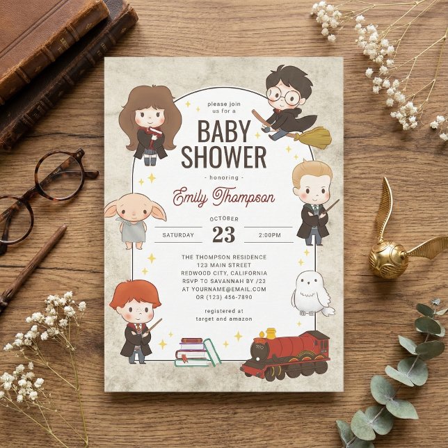 Harry Potter Character Magic Baby Shower Inbjudningar (Skapare uppladdad)