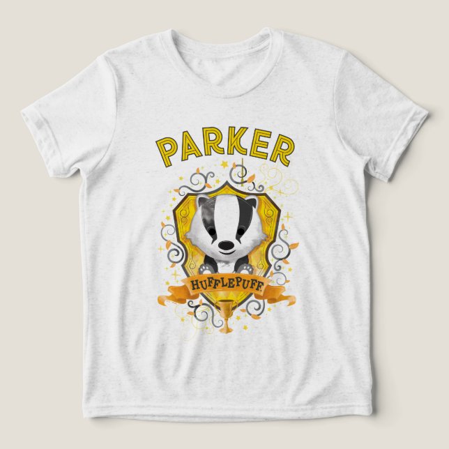 Harry Potter | Charmig HUFFLEPUFF™-vapen T Shirt (Design Framsida)