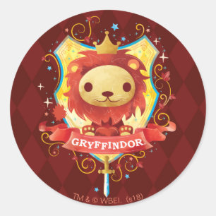 Harry Potter Charming GRYFFINDOR™-vapen Runt Klistermärke