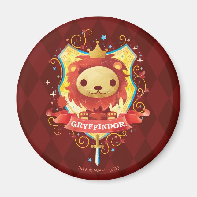 Harry Potter | Charming GRYFFINDOR™-Vapensköld Magnet (Framsidan)