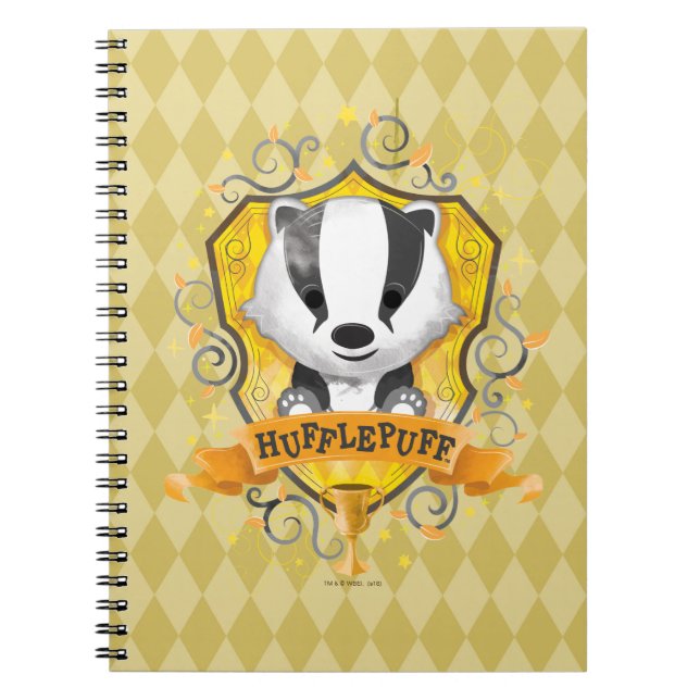 Harry Potter | Charming HUFFLEPUFF™ Vapensköld Anteckningsbok (Framsidan)