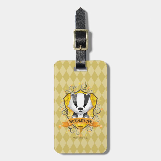 Harry Potter | Charming HUFFLEPUFF™ Vapensköld Bagagebricka (Vertikal Framsida)