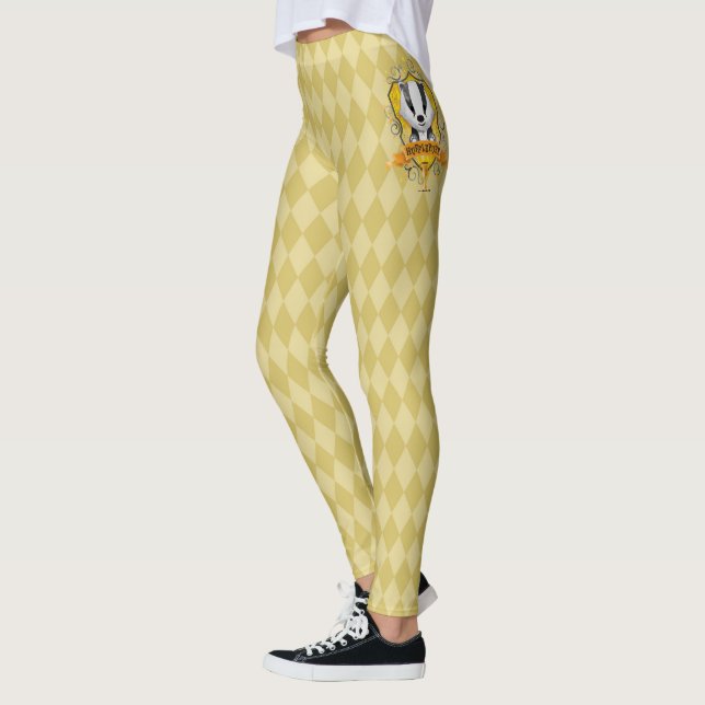 Harry Potter | Charming HUFFLEPUFF™ Vapensköld Leggings (Vänster)