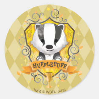 Harry Potter | Charming HUFFLEPUFF™ Vapensköld Runt Klistermärke