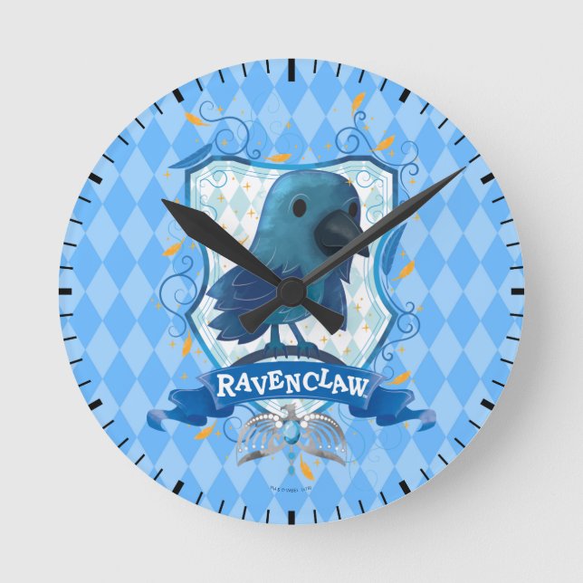 Harry Potter | Charming RAVENCLAW™ Vapensköld Rund Klocka (Framsida)