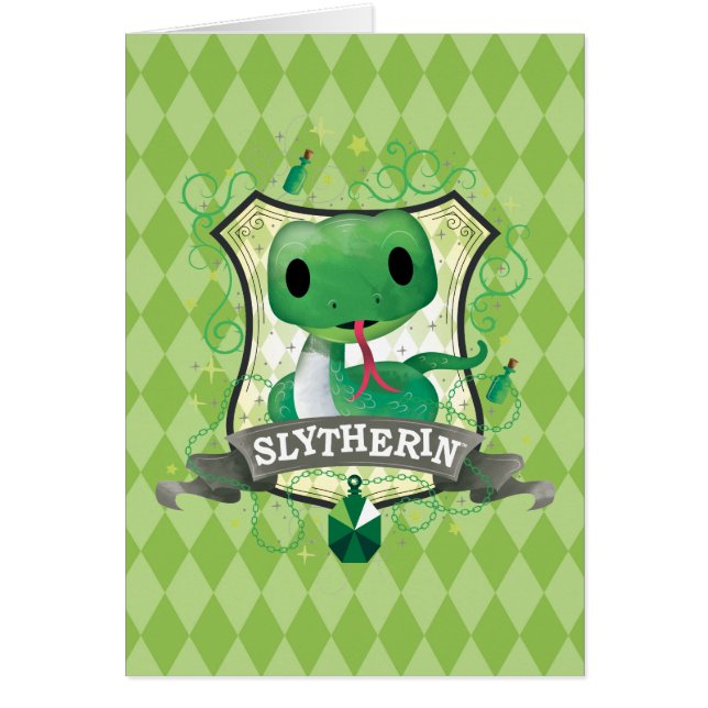 Harry Potter | Charming SLYTHERIN™-vapen Hälsningskort (Framsidan)