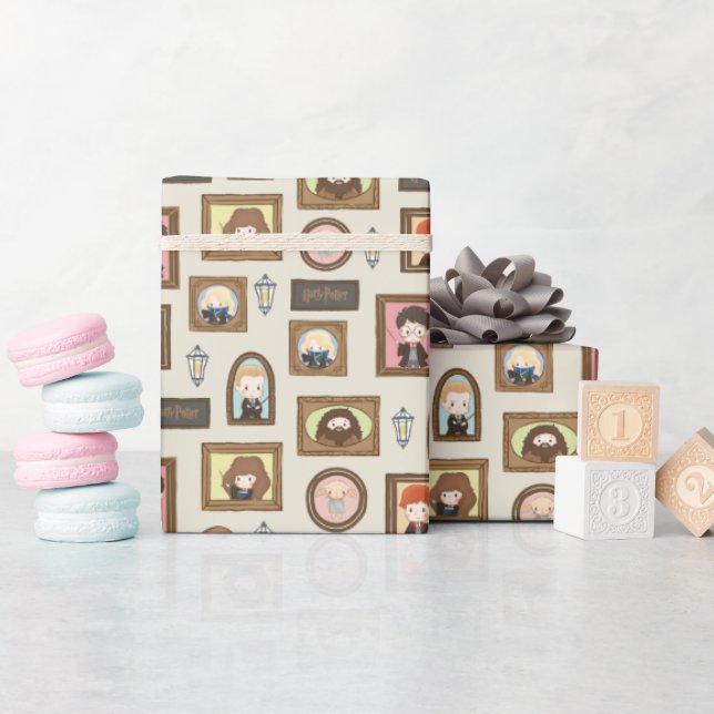 HARRY POTTER™ Chibi Bild Ram Mönster Presentpapper (Baby Shower)