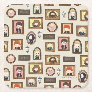HARRY POTTER™ Chibi Bild Ram Mönster Underlägg Papper Kvadrat