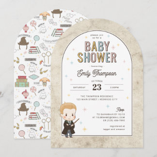 Harry Potter Chibi Draco Malfoy Trolldegarn Baby S Inbjudningar