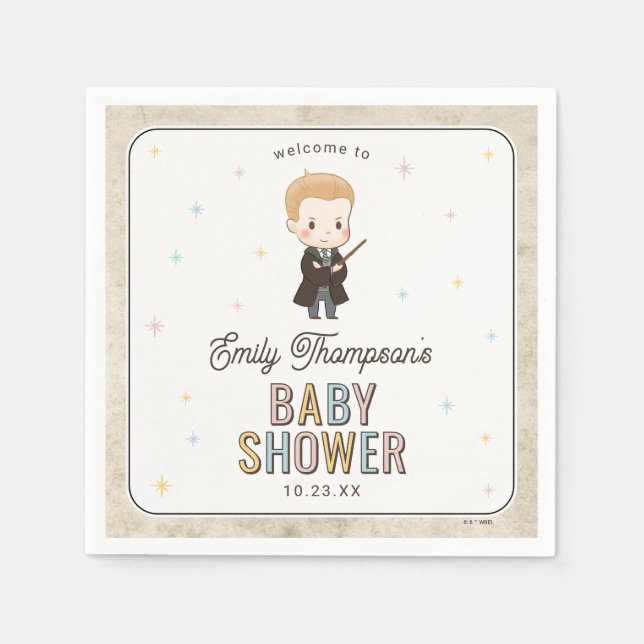 Harry Potter Chibi Draco Malfoy Wizard Baby Shower Pappersservett (Framsidan)