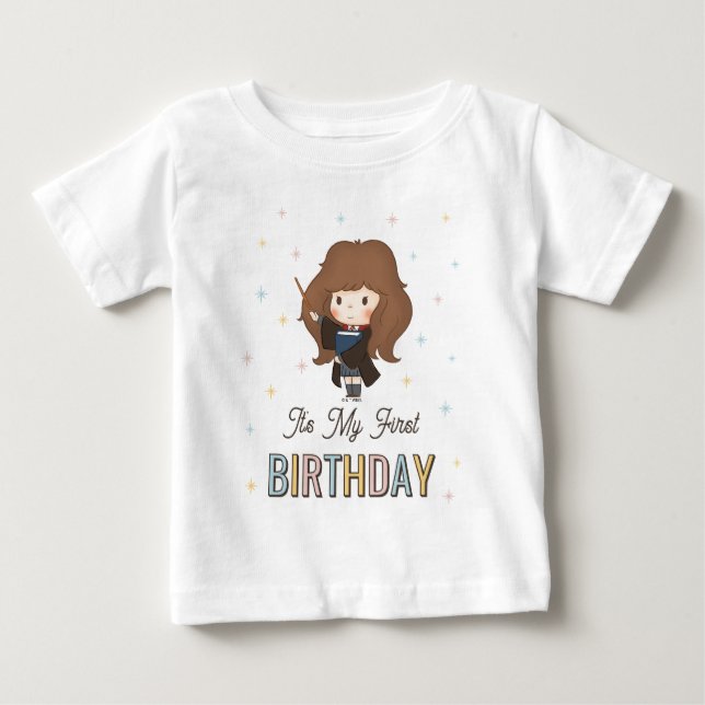 Harry Potter Chibi Hermione Wizard Birthday T Shirt (Framsida)