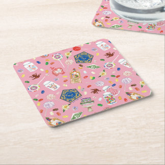 HARRY POTTER™ | Choklad Frogs & Candy Mönster Underlägg Papper Kvadrat