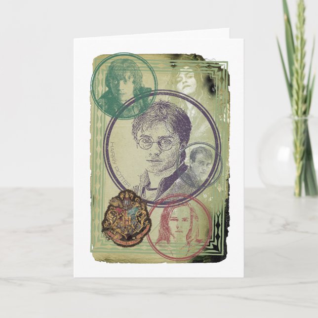Harry Potter Collage 9 Kort (Framsida)
