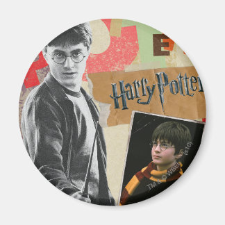 Harry Potter då och nu Magnet