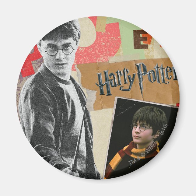 Harry Potter då och nu Magnet (Framsidan)