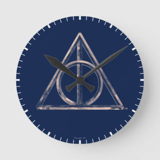 Harry Potter Deathly | Hallows vattenfärg Rund Klocka