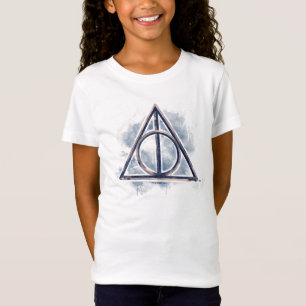 Harry Potter Deathly Hallows Vattenfärg Tee Shirt