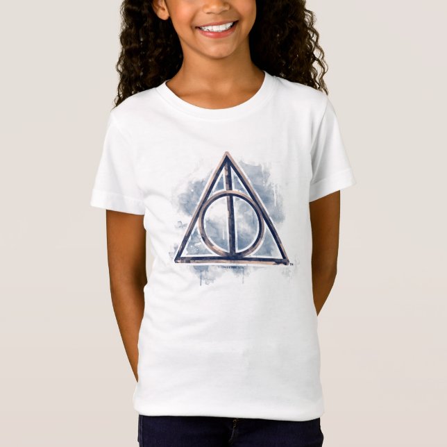 Harry Potter | Deathly Hallows Vattenfärg Tee Shirt (Framsida)