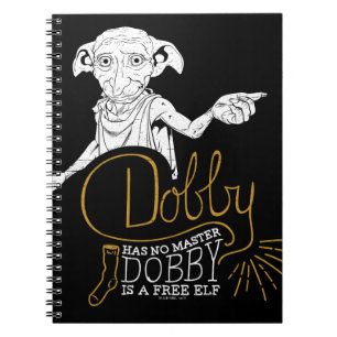 Harry Potter Dobby har ingen befälhavare Anteckningsbok Med Spiral