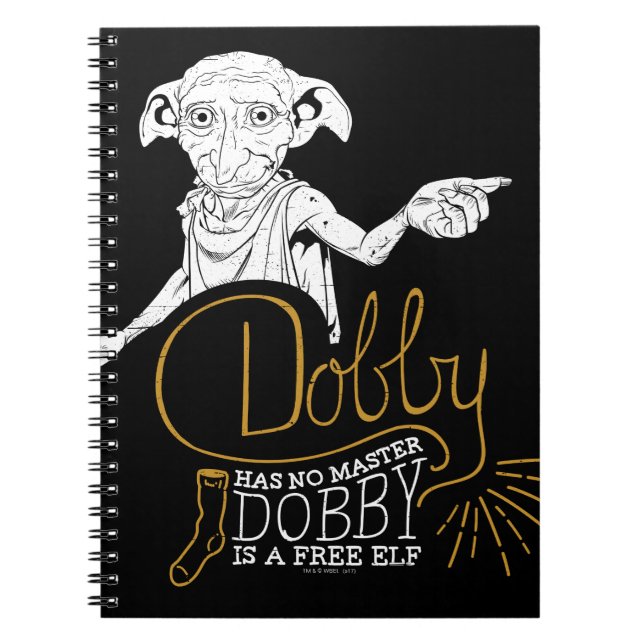 Harry Potter | Dobby har ingen befälhavare Anteckningsbok Med Spiral (Framsidan)