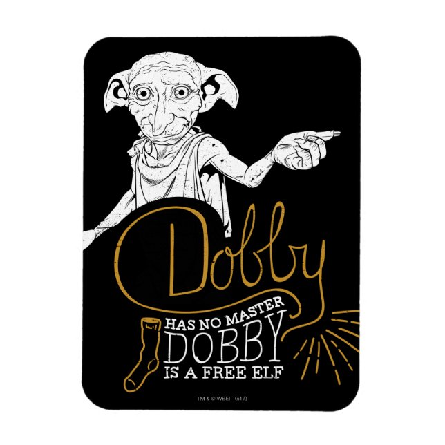 Harry Potter | Dobby Har Ingen Husbonde Magnet (Vertikal)
