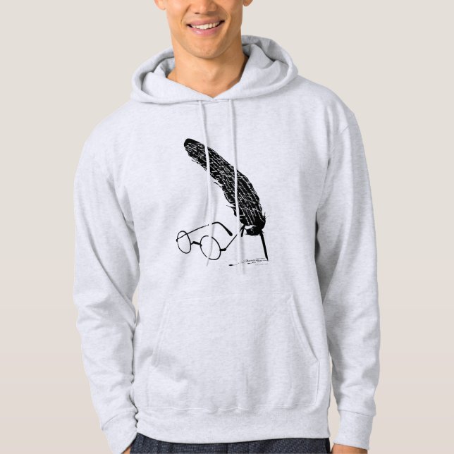 Harry Potter | exponeringsglas och Quill Sweatshirt Med Luva (Framsida)