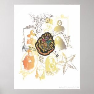 Harry Potter   Färgfull hogwarts Crest Poster