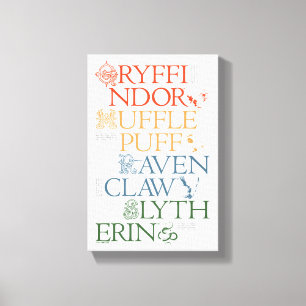 HARRY POTTER™   Fintvätt av SKetch HOGWARTS™ House Canvastryck
