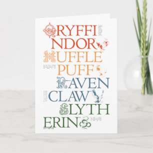 HARRY POTTER™   Fintvätt av SKetch HOGWARTS™ House Kort