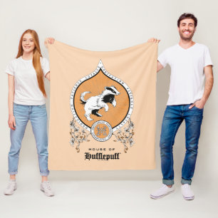 HARRY POTTER™   Fintvätt HUFFLEPUFF™-Vapensköld Fleecefilt