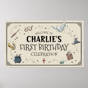Harry Potter First Birthday Välkommen Poster
