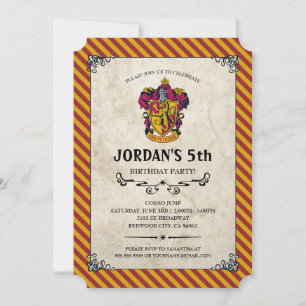 Harry Potter Födelsedag Gryffindor Inbjudningar