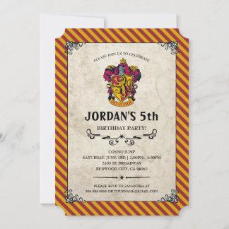 Harry Potter Födelsedag | Gryffindor Inbjudningar