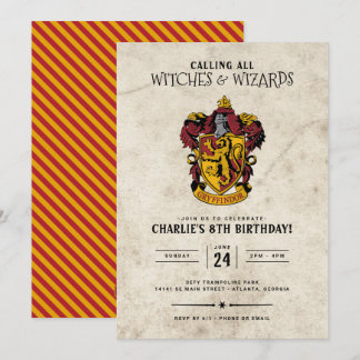 Harry Potter Födelsedag | Gryffindor Inbjudningar