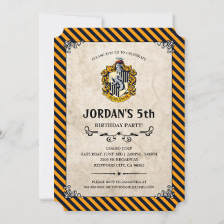 Harry Potter Födelsedag | Hufflepuff Inbjudningar