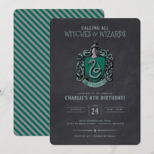 Harry Potter Födelsedag Slytherin Krittavla Inbjudningar