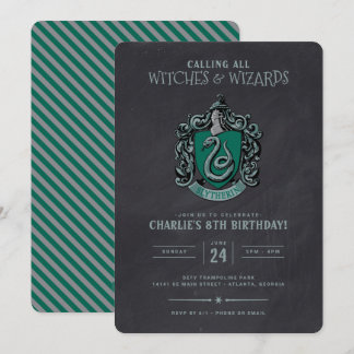 Harry Potter Födelsedag | Slytherin Krittavla Inbjudningar