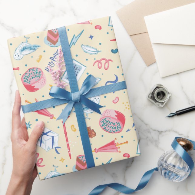 HARRY POTTER™ Födelsedagsfirande Mönster Presentpapper (Gifting)