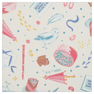 HARRY POTTER™ Födelsedagsfirande Mönster Tyg