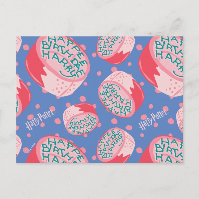 HARRY POTTER™ Födelsedagstårta Mönster Vykort (Framsida)